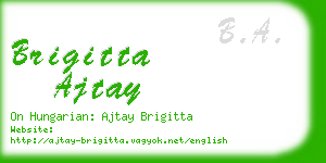 brigitta ajtay business card